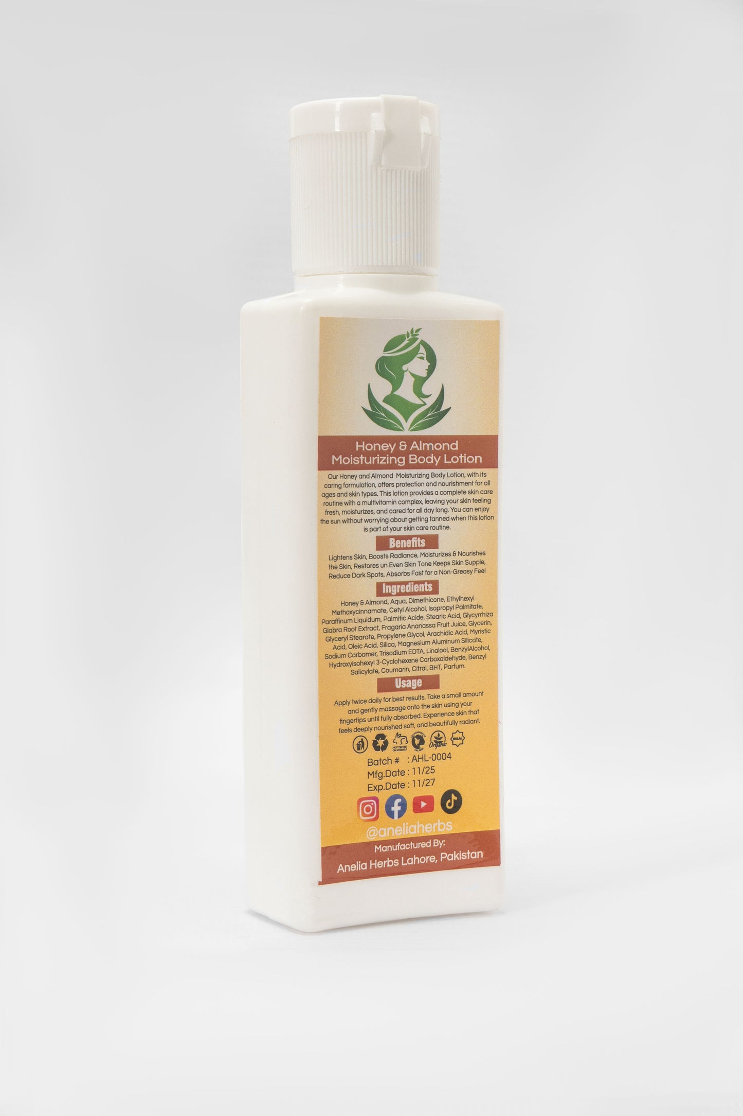 Anelia Herbs Honey & Almond Moisturizing Lotion