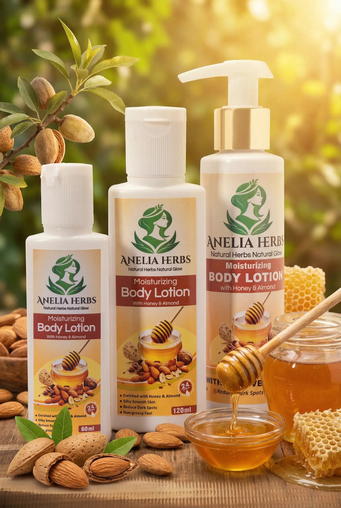 Anelia Herbs Honey & Almond Moisturizing Lotion